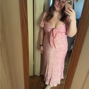 Francesca’s Pink Midi Dress